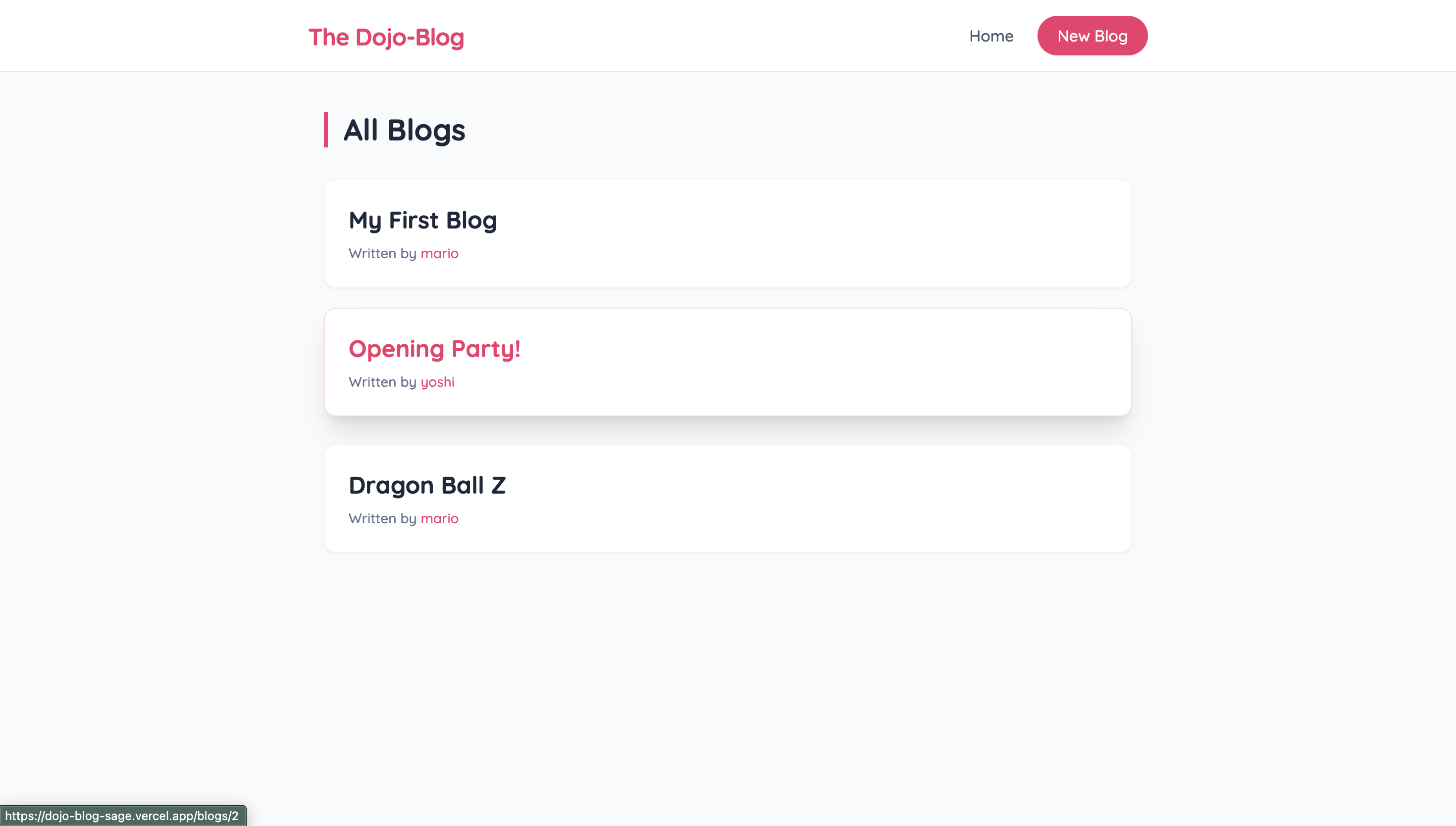 Dojo Blog